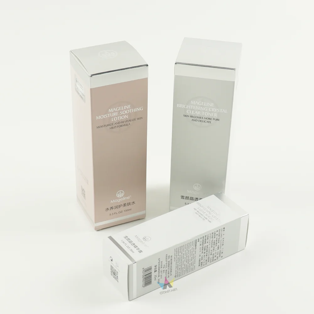 perfume 6ml skincare paper empty reverse tuck end boxes 350ml serum makeup packaging reusable sample collection full set box