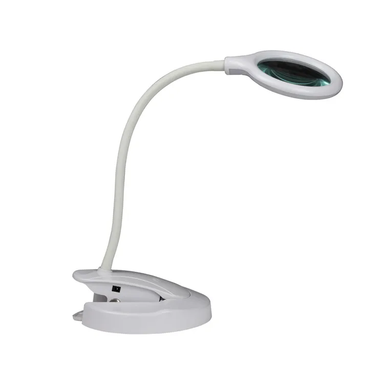 Popular Multifunctional Magnifier LED Lighting Adjustable Table Illuminated Magnifying Lamp