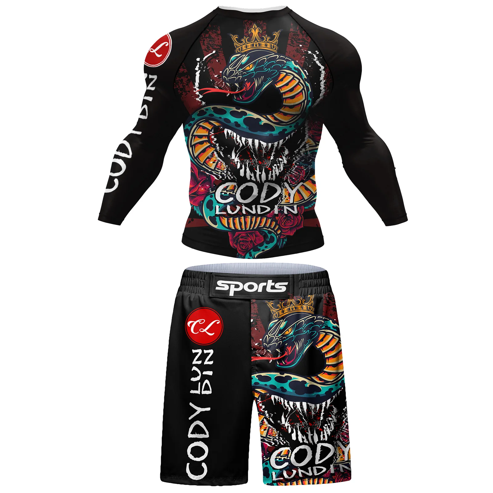 Men MMA Compression Sports Suit Rash Guard T-shirt+Pant Set Training MMA Kit Rashguard Boxing Sportswear Jogging Running Clothes