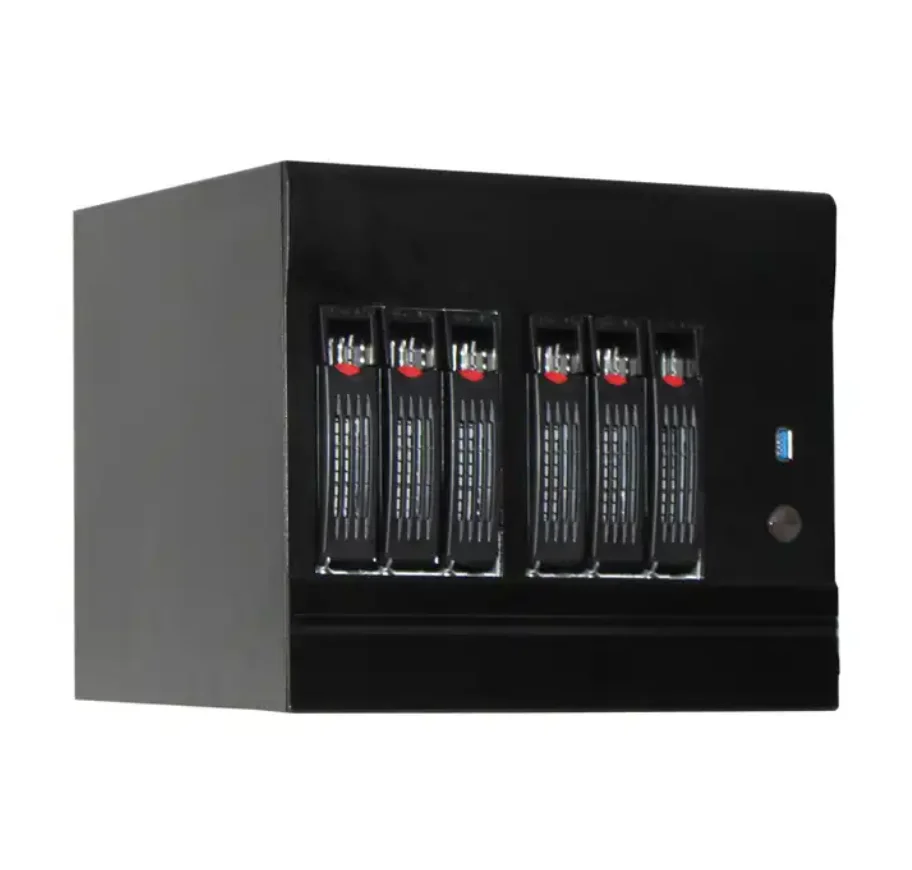 Tower nas storage server case 6 hot swap bays industrial server chassis