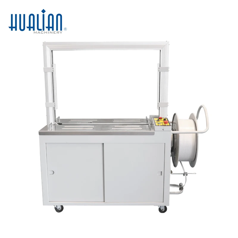 KZ-8060/D Hualian Semi Automatic PP PET Strap Belt Pallet Bundling Strapping Machine For Carton Case