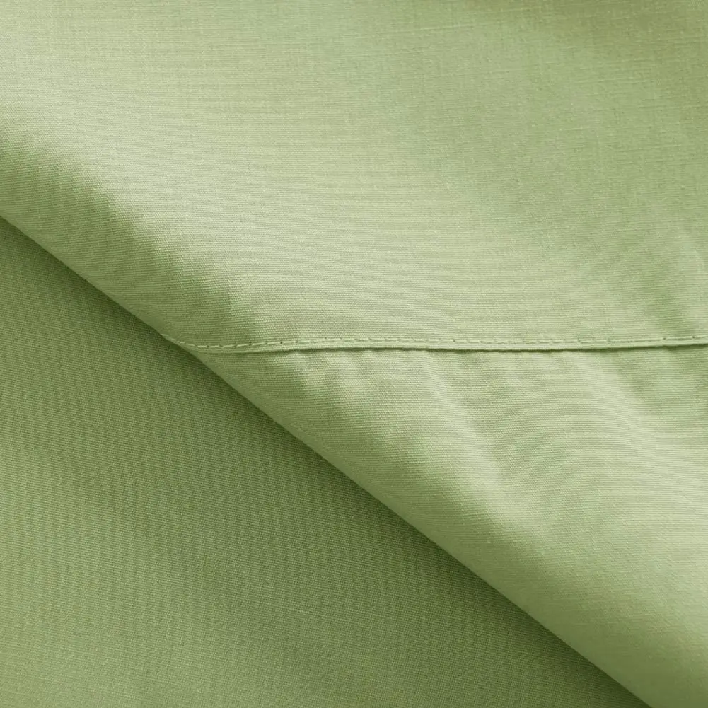 Bed Sheet Set 4 Pcs Cotton Polyester Blend Percale Bed Sheets Wrinkle Free, Breathable Crisp and Refreshing Feeling Sheets GREEN