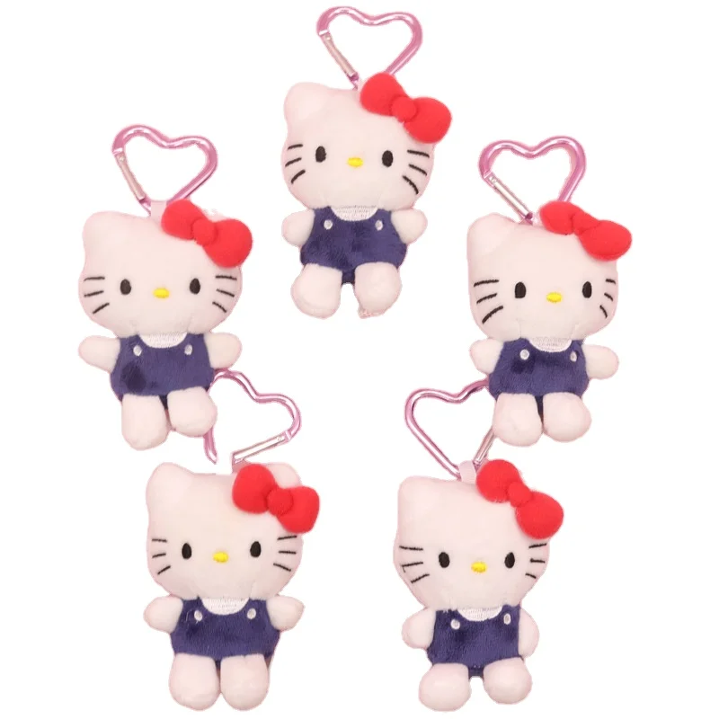 Custom New 10cm Hello Kt Plush Keychains Classic Kitty Designs Soft Plushie Cartoon keychain toys for girls