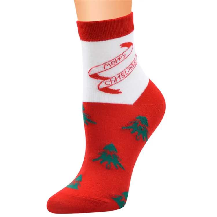 Zhuji China Socks City Cheap Custom Logo Custom Packing  Cotton Christmas Socks Wholesale