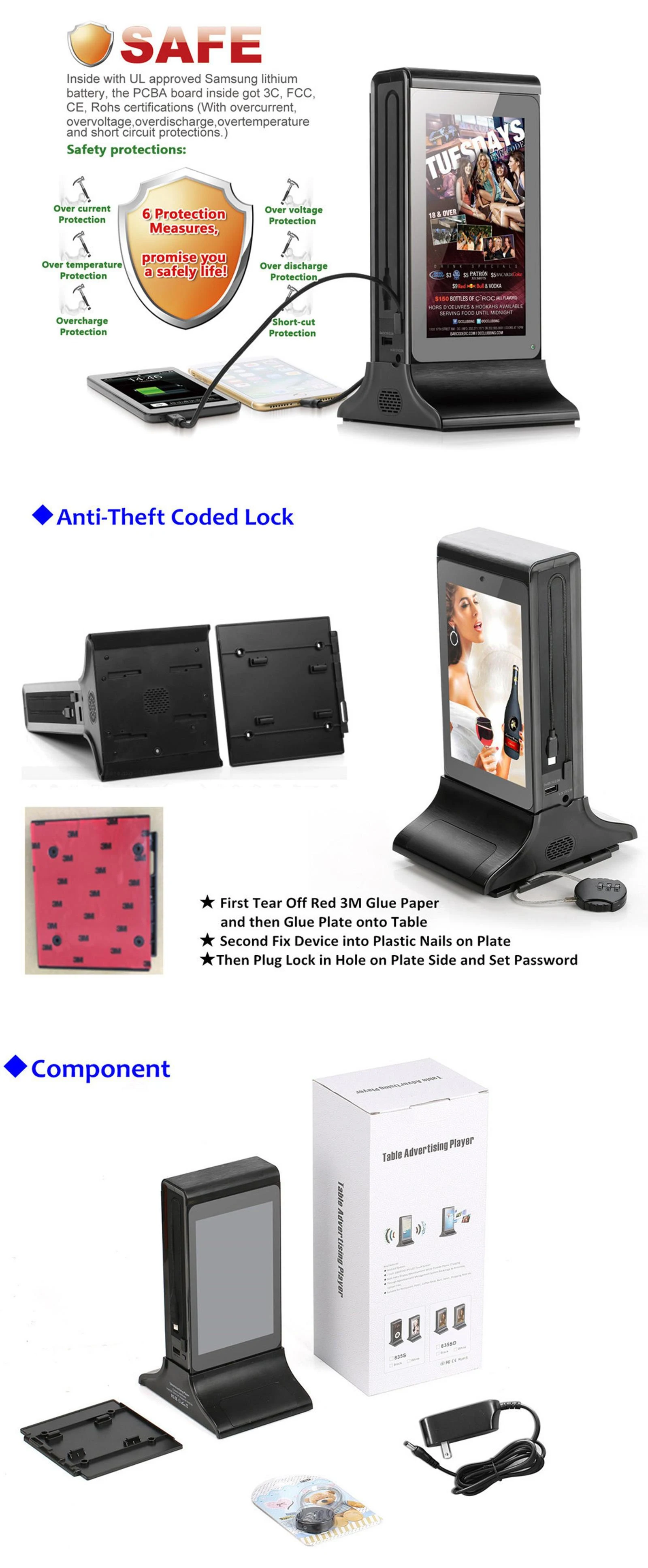 Best Selling Customization 7 Inch Newest Android Table Desktop Touch Panel Advertising Player