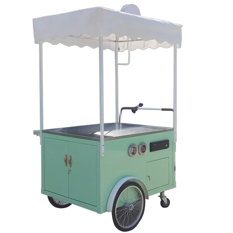 LVKE chinese supplier italian gelato ice cream display fridge ice cream cart for sale