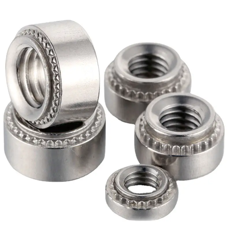M5-1 Aluminum Fastener M6 round Knurling Galvanized Steel Self-Clinching Nut for Metal Sheet in Stock