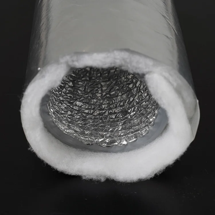 R6 R8 Круглый Изолированный гибкий воздуховод алюминиевая фольга/Стекловолоконный изолированный гибкий воздуховод