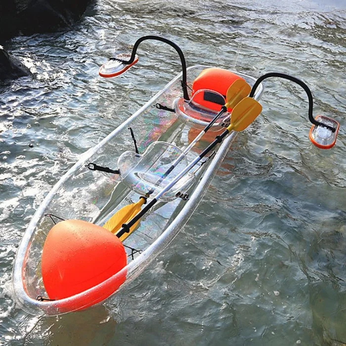 
kayak wholesale de pesca fishing clear sale sit on top used fishing plastic paddle canoe kayak for sail 