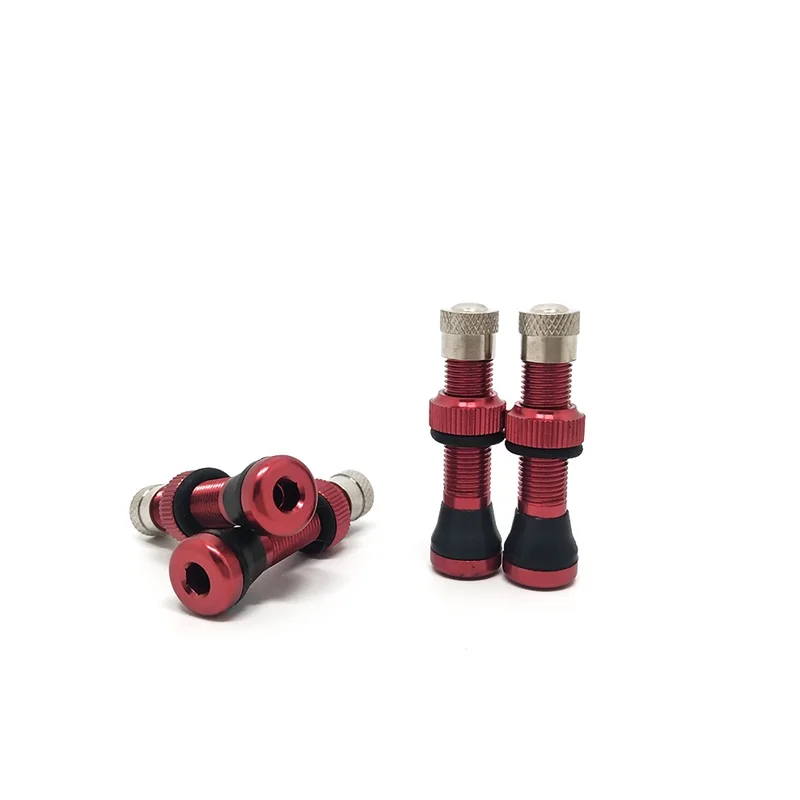 Bicycle Schrader Valve for Road MTB Bicycle Tubeless Tires Brass Core Alloy Stem Tubeless