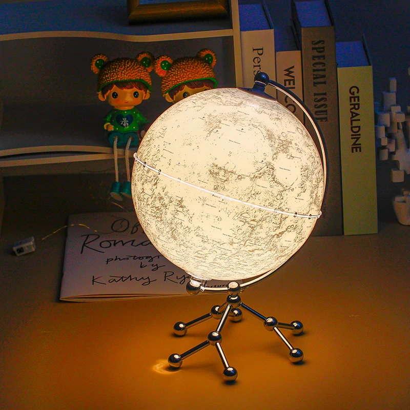 Wellfun Decorative Ornaments Home Lamp Creative Ornament  Light  Creativity LED Novelty Gifts Globe Earth Globe Decor Globe