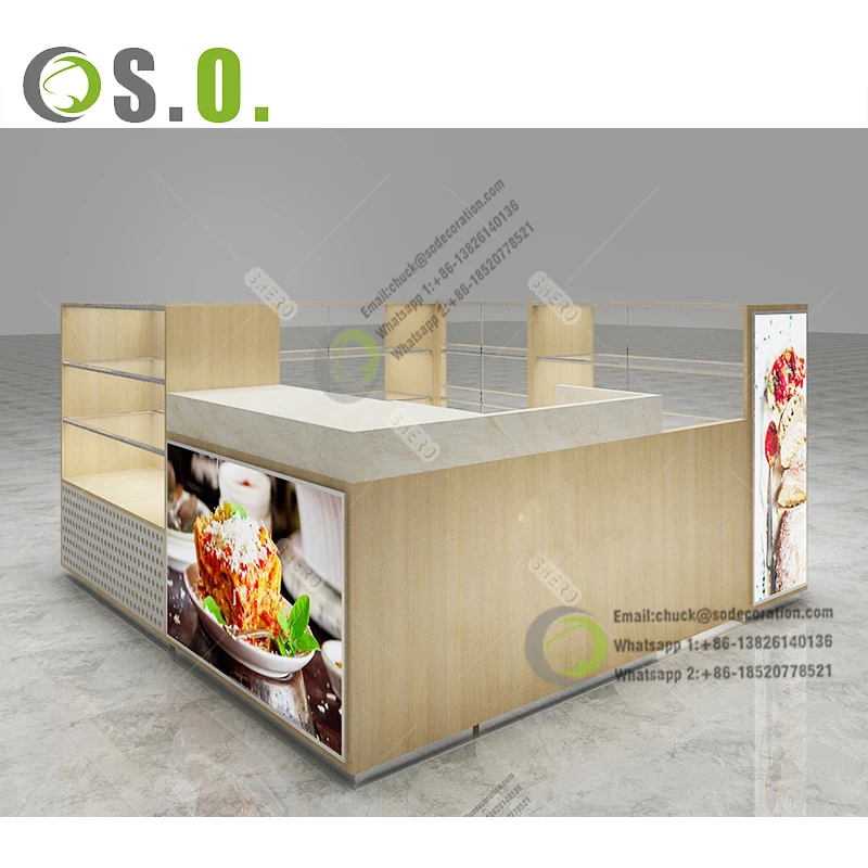 LUX Customized Modern Sweet Food Display Mall Kiosk Stand Candy Shop Interior Design