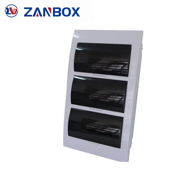 ZANBOS latest technology 36 way waterproof flame retardant portable plastic distribution box