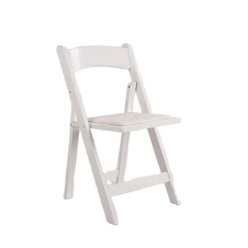 Wholesale White Resin Folding Chair/plastic Chair With Padded Seat