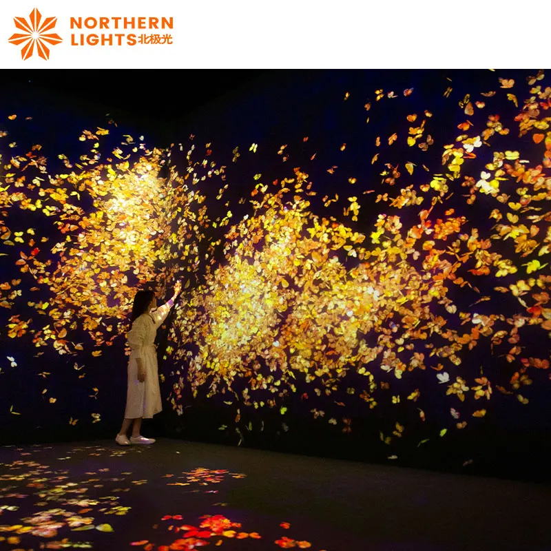 Finger touch Wall interactive Mapping Projection System Holographic Projection Digital Art Immersive Projection Experience Room