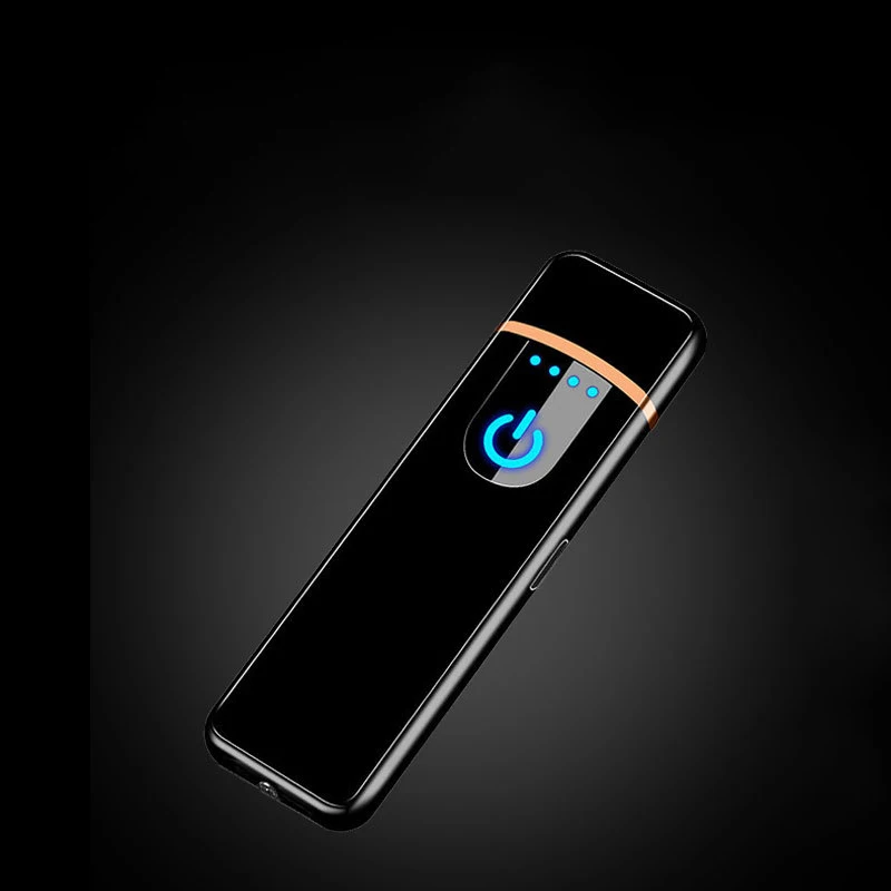 Оптовая Продажа Дешевая перезаряжаемая ветрозащитная Зажигалка большой емкости сенсорная двойная дуговая зажигалка