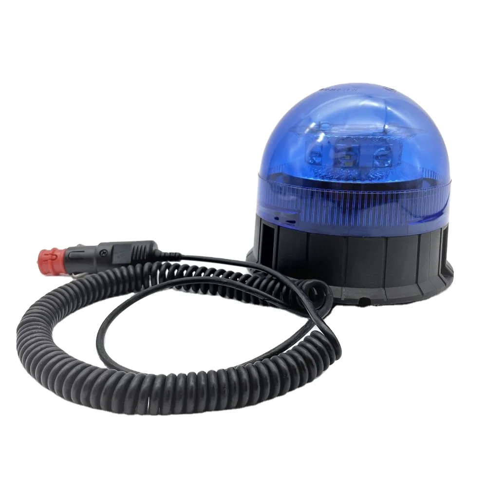 Dc12-24v 8pcs X 3W Led Rotary Warning Lamp Beacons Strobe Lamp With Magnet Base Led Flashing Light