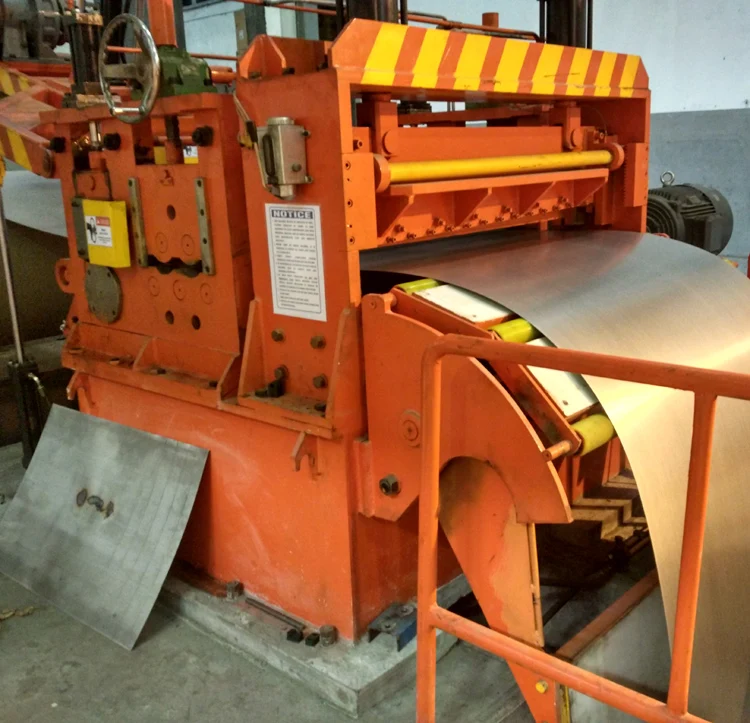 Full automatic stainless steel coil slitting line with twin slitter for quick exchange platform