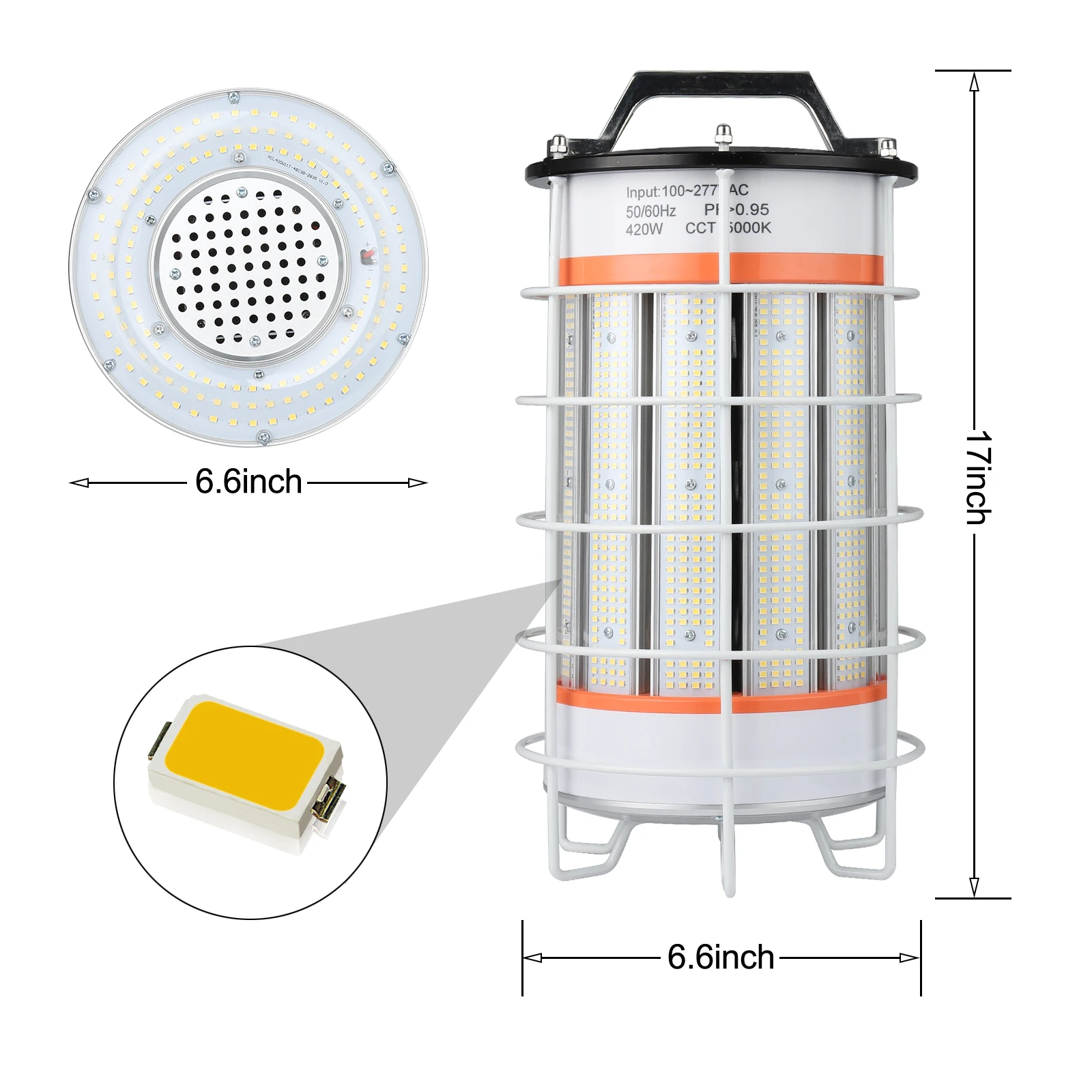 2024 New 420W work lights led temporary Double waterproof IP68 MH/HPS/HID for work light rechargeable Work Lamps