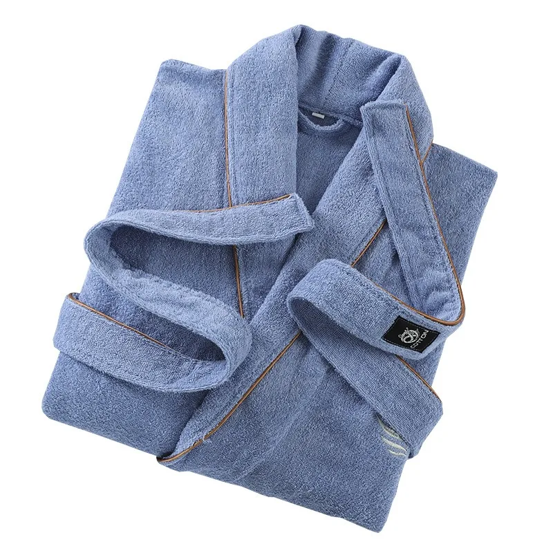 Wholesale Custom Embroidered Luxury Terry 100% Cotton Bathrobe Bath Robes Unisex