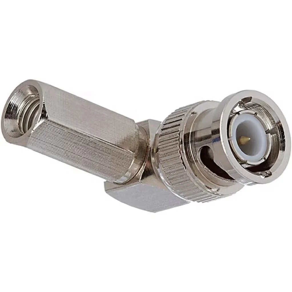 90 Degree BNC Clamp Connector BNC R5G9 Male Right Angle Compression Connector  RG59 BNC Connector