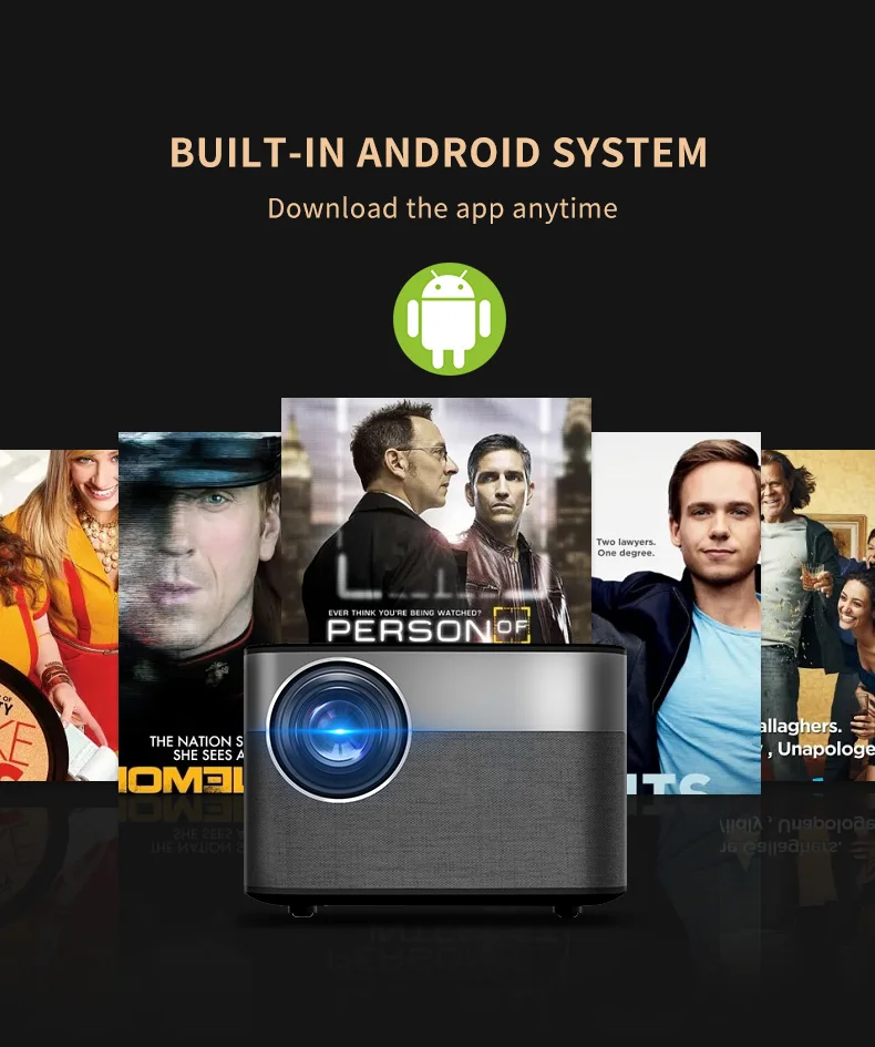 Проектор javoda с Wi-Fi, Новейшее обновление, 1920x1080P пикселей, 1 г + 8 Гб, поддержка домашнего кинотеатра 1080P, портативный проектор