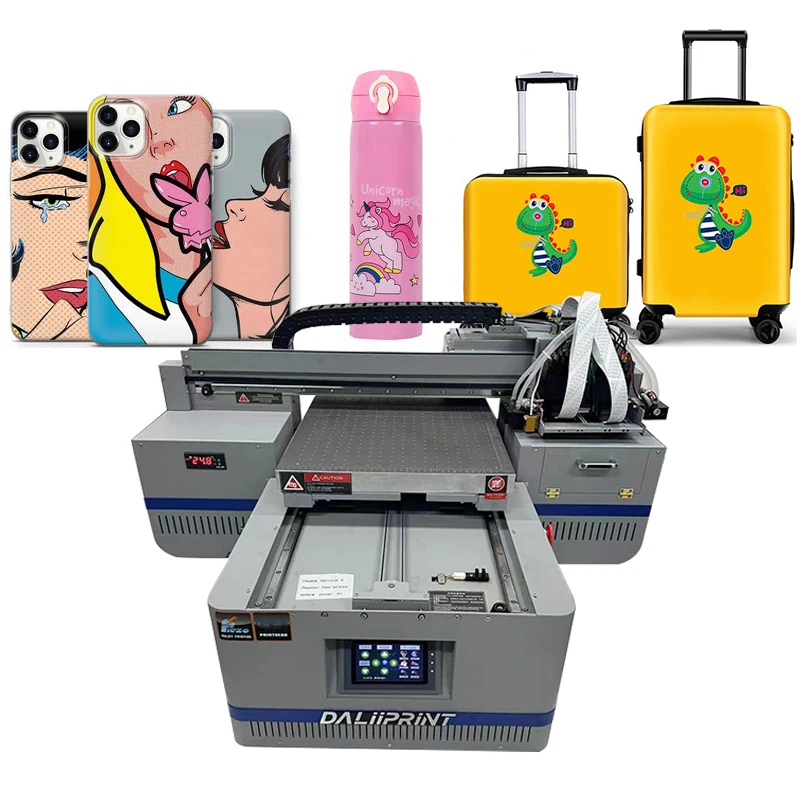 3040 size LED uv printing machine a3 with 2pcs tx800 head uv flatbed printer 6 colors CMYKW Varnish for Phone Case Acrylic Wood