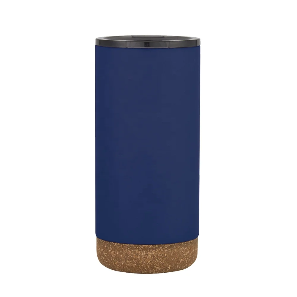 16 oz Insulated Tumbler Stainless Steel Double Wall Thermal Vacuum Coffee Travel Mug Cork Bottom with Slide Lid
