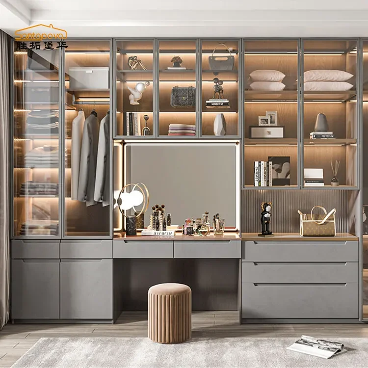 cheap modular luxury bedroom storage cabinet furniture wooden modern white armoire wardrobe closets designs 1