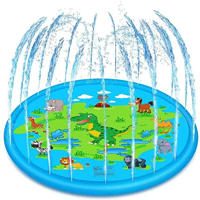 68 Inches Summer Fun Garden Eco-friendly Sprinkler Pad Toys  Inflatable Splash Play Mat