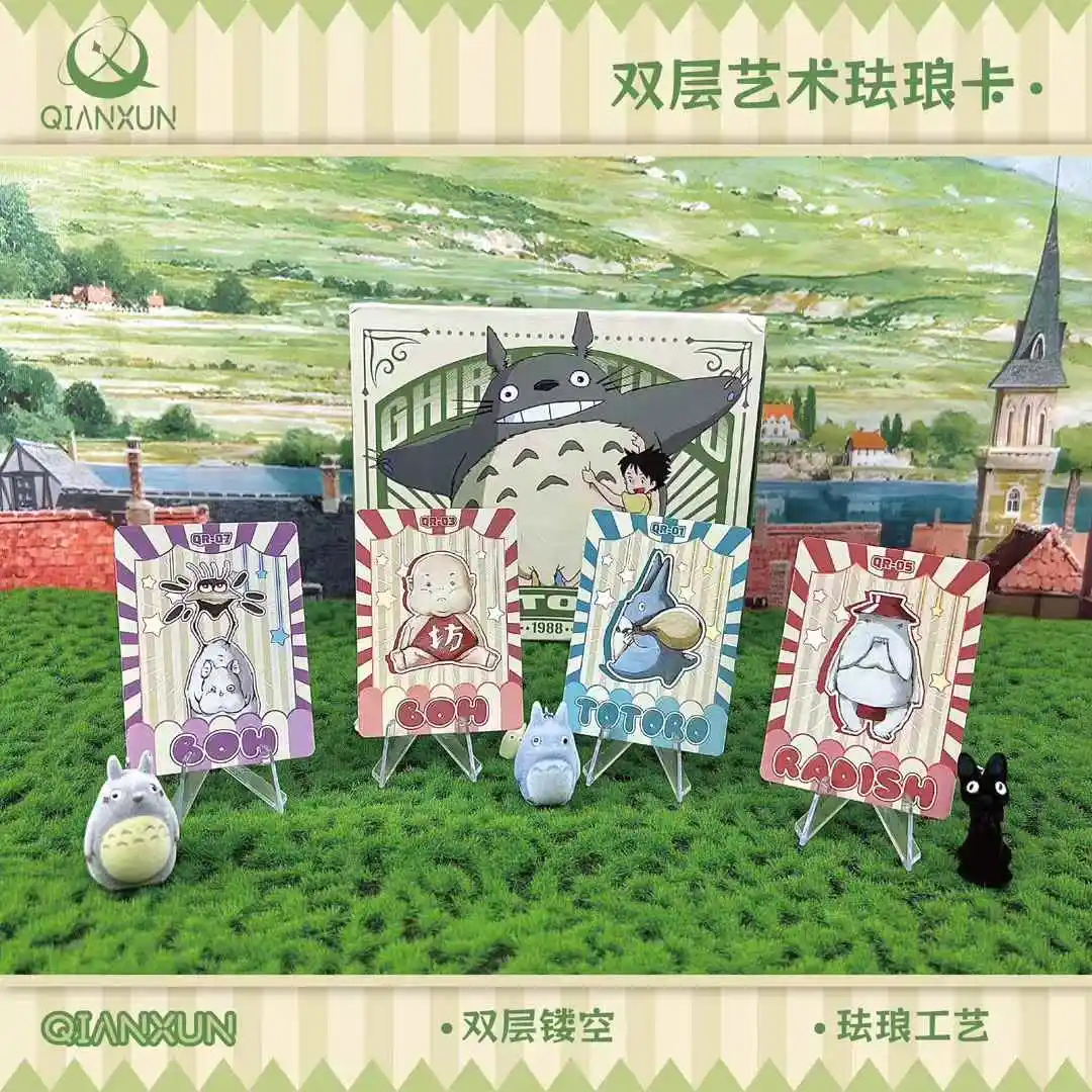 Japan Anime Miyazaki Hayao Collection Cards Ghibli Anime Series Fairy Tale Totoro Game Playing Card Kids Collectible Gifts