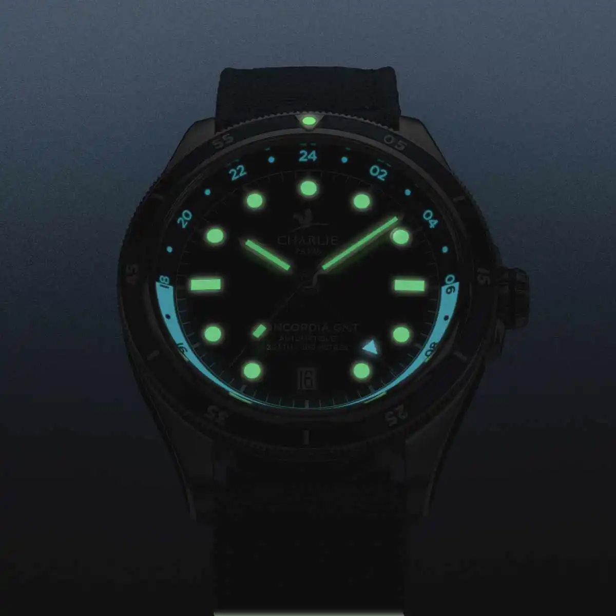 40MM Men`s GMT Custom Design Watches ,Unidirectional Rotating Bezel Powered By Japan Miyota 9075 Movement