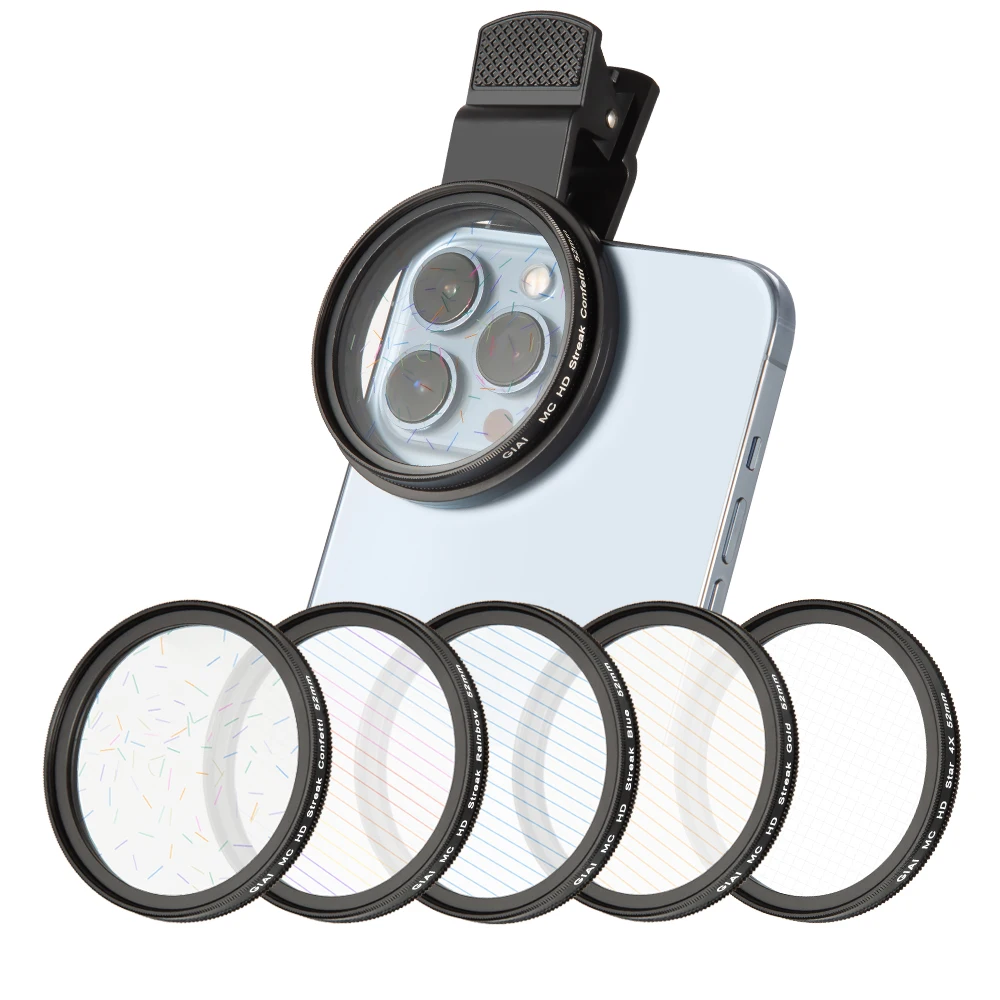 GiAi photographic phone camera lenses 52mm  for iPhone13 promax cell phone camera lens