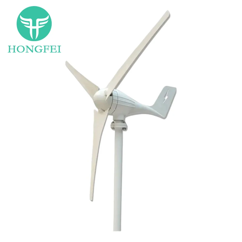 100W Black Three Blades Horizontal Wind Energy Generator Tail For Home