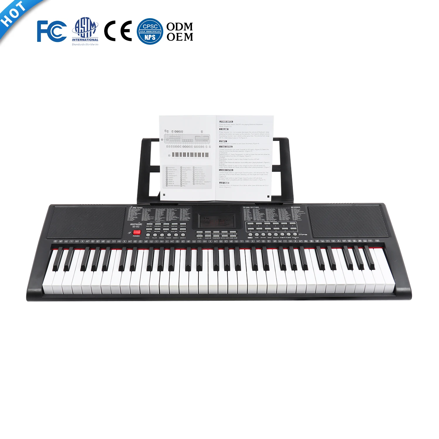BDMUSIC 61 клавиши USB MP3 цифровая музыкальная клавиатура электрическое пианино для начинающих электронный орган из Китая в продаже!