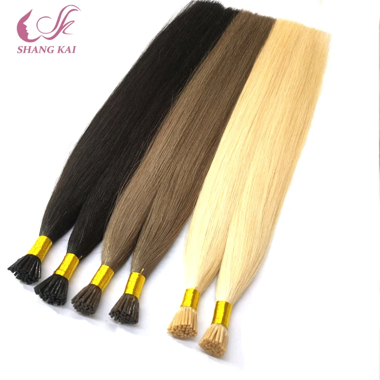 Wholesale Remy Brazilian i tip Human Hair vendors Unprocessed Virgin Raw Indian I Tip Hair Extensions