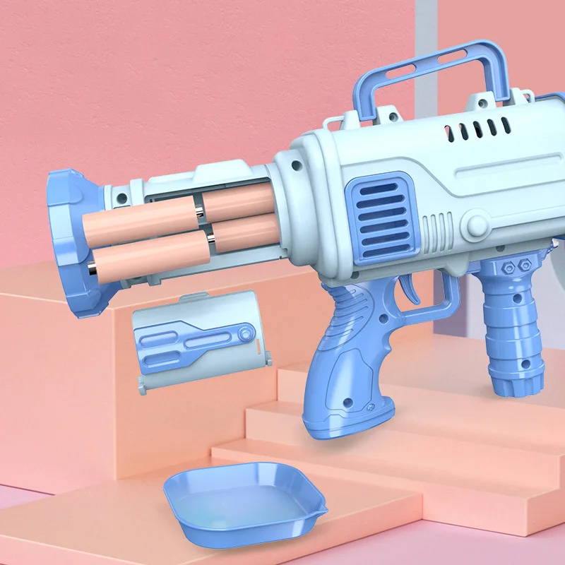 2023 New Promotional Gifts 32 Holes Rocket Bazooka Bubble Machine Bubble Gun Toys For Adults Children Outdoor Playing