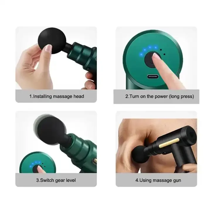Physical Rehabilitation Massager Impulse Percussion Deep Tissue Vibration Body Fascial Muscle Massage Gun