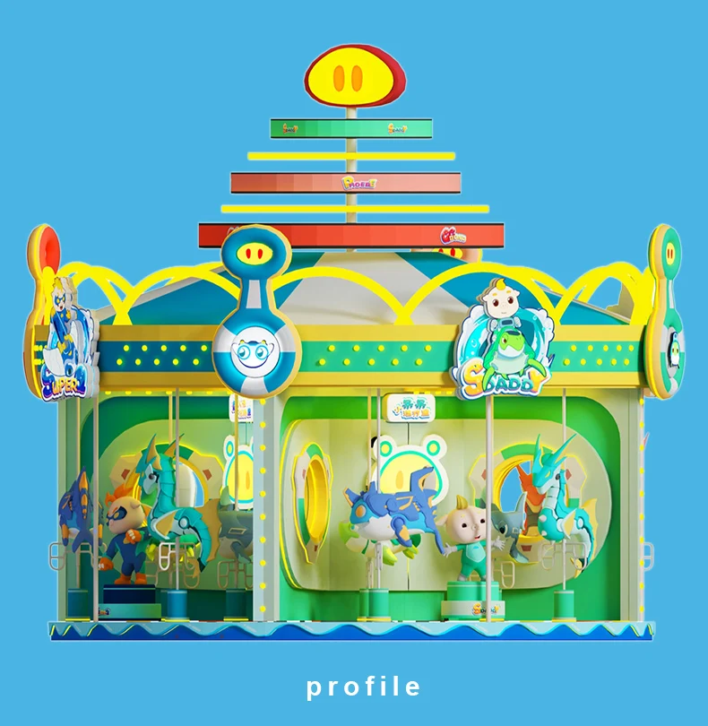 Commercial Amusement Park Carousel Ride For Kids Outdoor Playground Game Machines 12 Players Marry Go Round Fun Ride