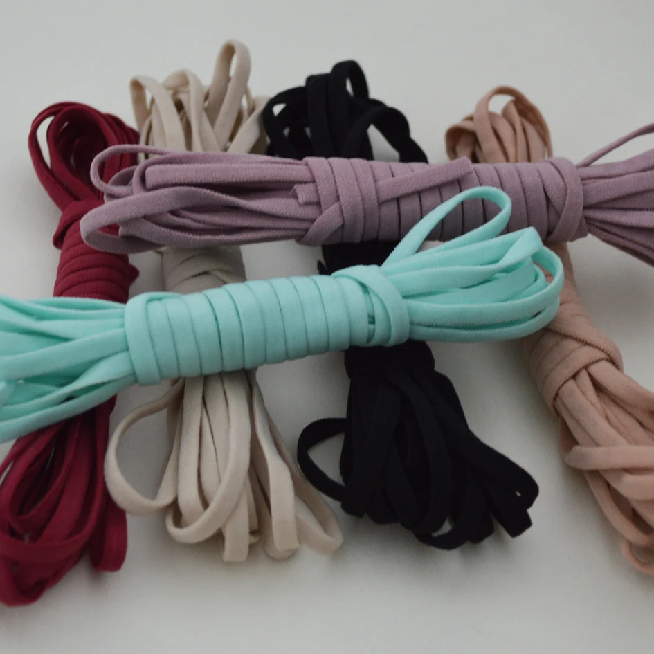 Multi Colour Custom Flat 5mm Elastic Band Earloop For Facemask