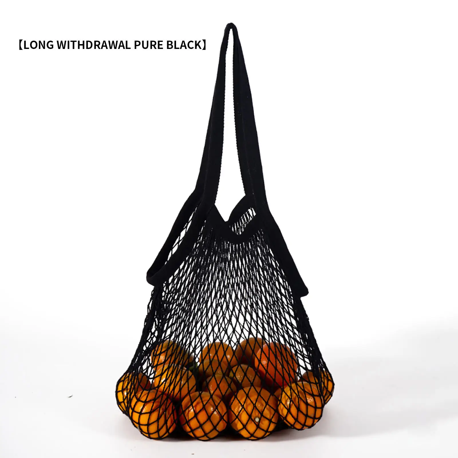 Wholesale Eco short or long Handled Tote Cotton Reusable Net Mesh Grocery Bags for Storage of Fruit Vegetable