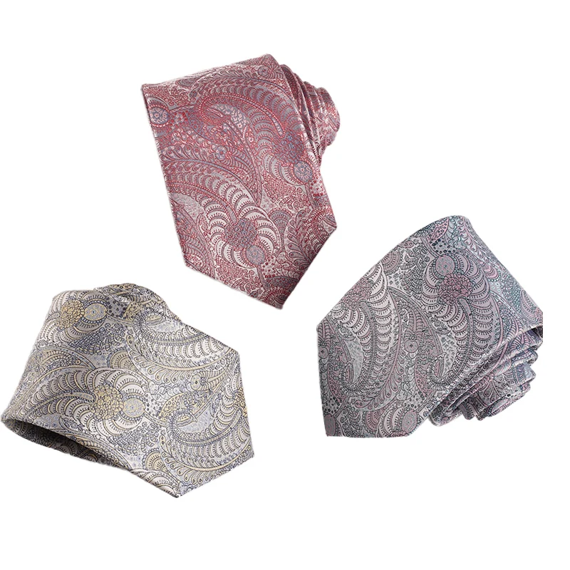 Top Seller Products Business woven Jacquard Silk Ties High Quality Paisley Pattern Luxury Business Neck Tie For Men