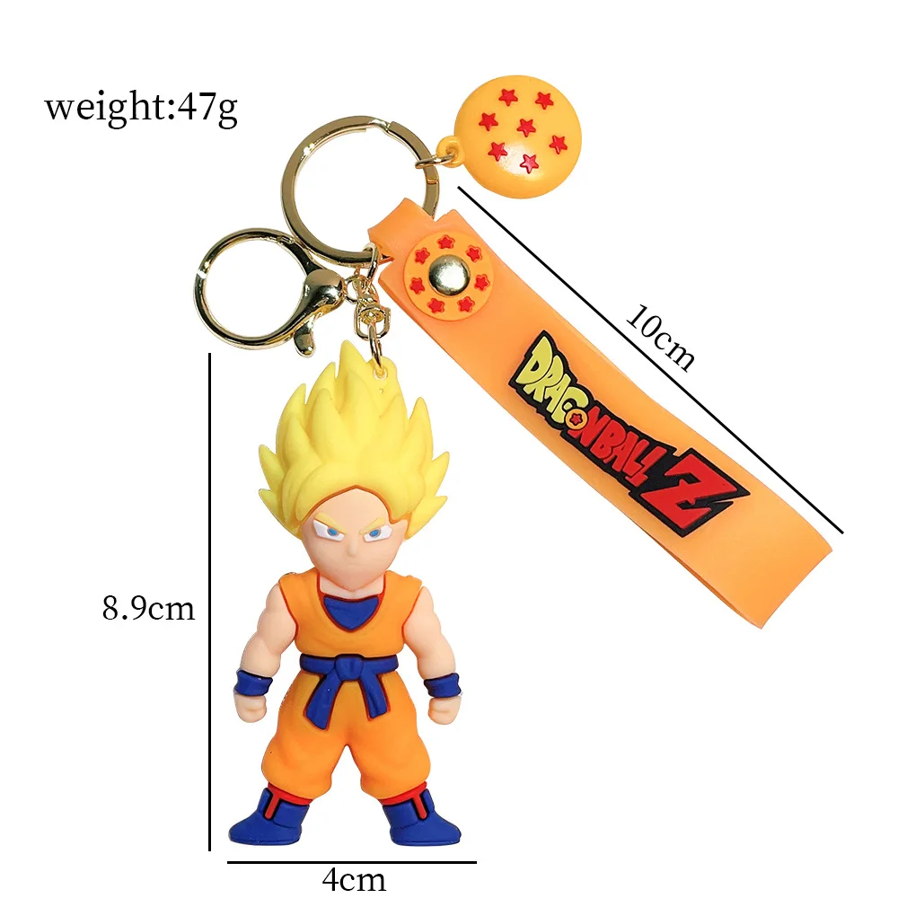 New Cartoon Anime Seven Star Bead Keychain Pendant Doll Machine Gift Car Bag Hanger