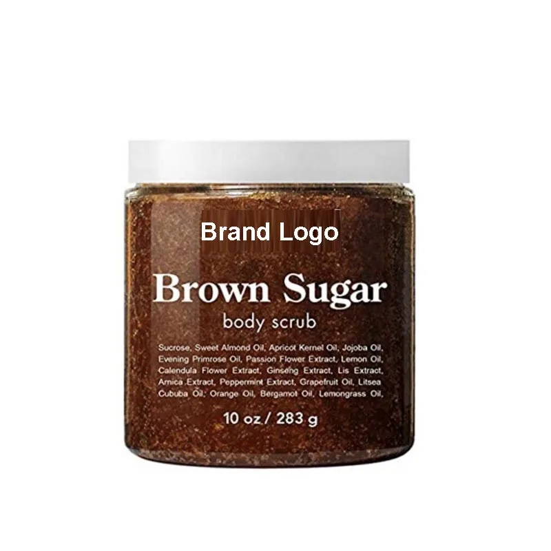 2021 Wholesale Eco Friendly Natural Vegan Brown Sugar Exfoliating Moisturizing Face and Body Scrub