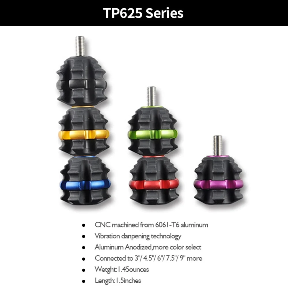 1Pcs Archery Stackable Bow Stabilizer Ball Reduce Shock Absorber Balance Bar Vibration Damper for Recurve Compound Bow