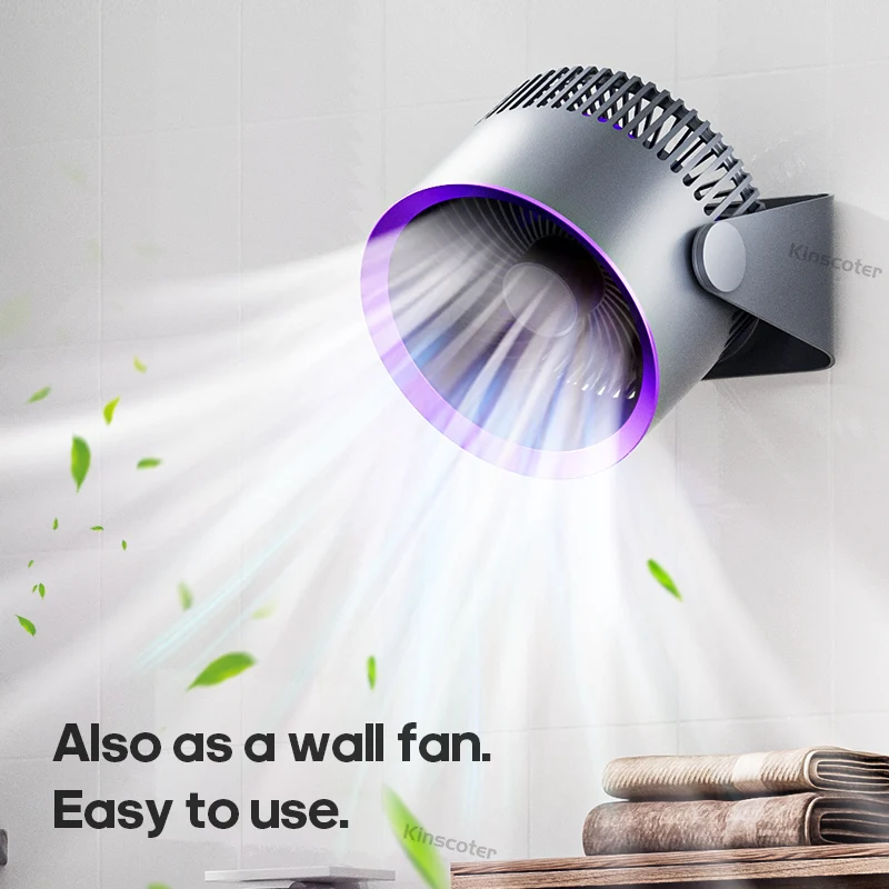 Outdoor Portable Multifunctional Electric Fan 4000mAh Rechargeable Fan Wall And Desktop Air Cooler Mini Fan