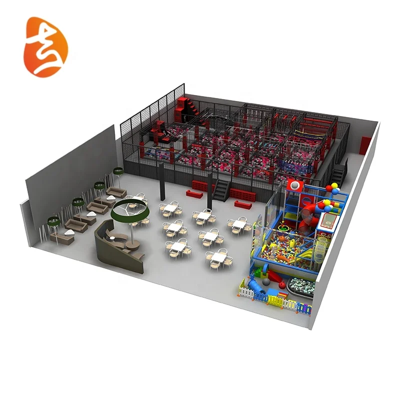 Professional custom popular   ninja warriors obstacle ninja course Indoor Trampoline Park equipment for adults