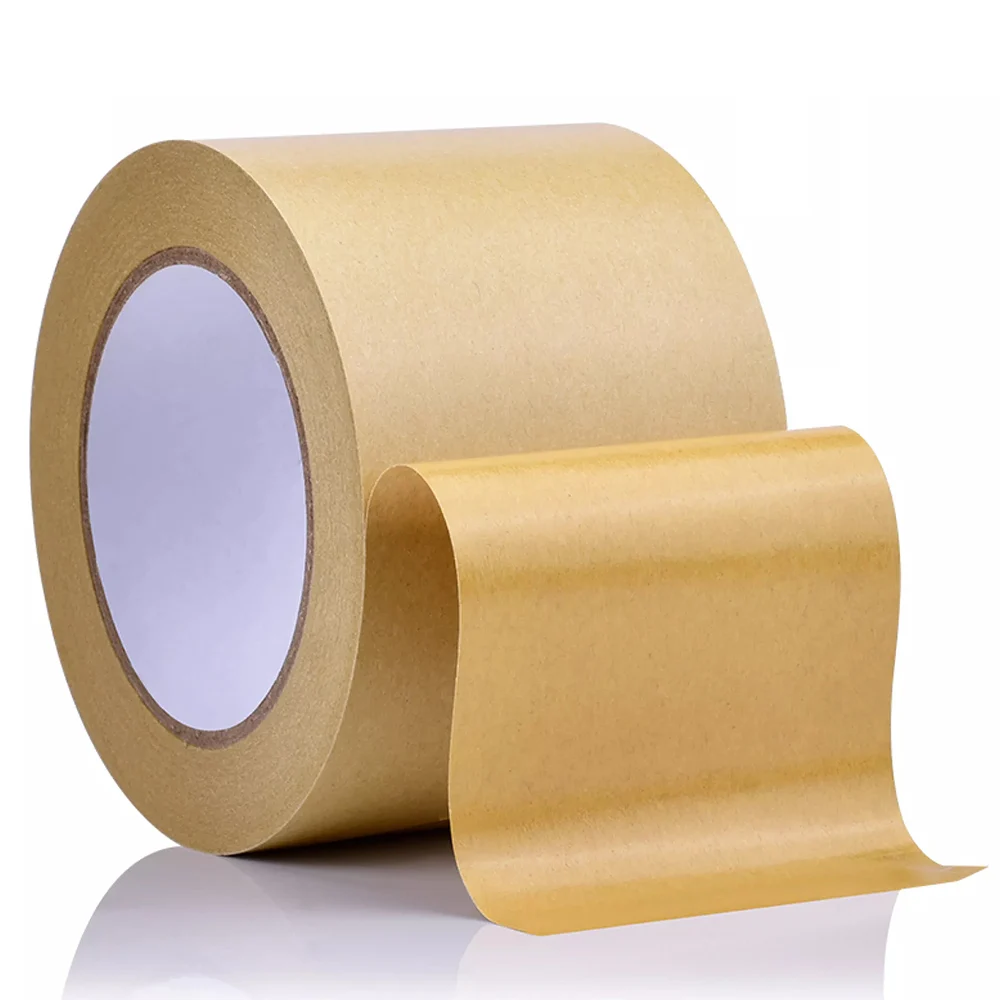 Custom logo blank printable decorative glossy vinyl adhesive paper & film labels kraft tape roll sticker self adhesive paper