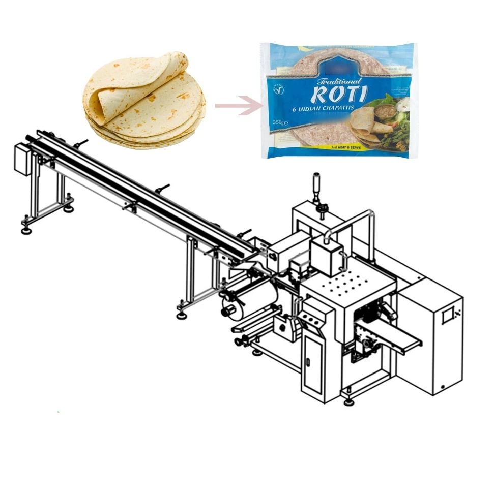 Multi-Function Roti Automatic Chapati Tortilla Backery Automatic  Food Tortilla Packing Machines
