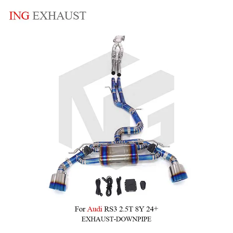 ING Titanium Exhaust System Performance Full sets Catback for AUDI RS3 2.5T 8Y 24+ Muffler With Valve auto performance parts
